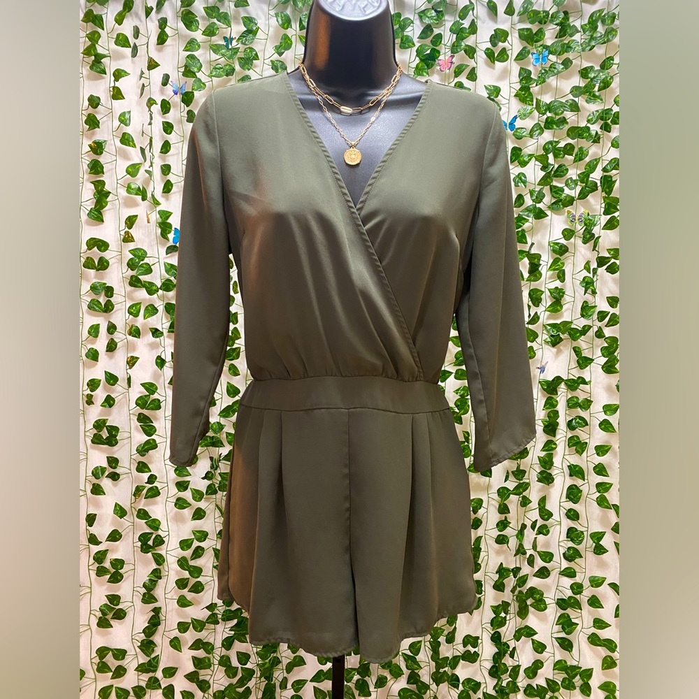 Forever 21 - Olive Green V-Neck Romper